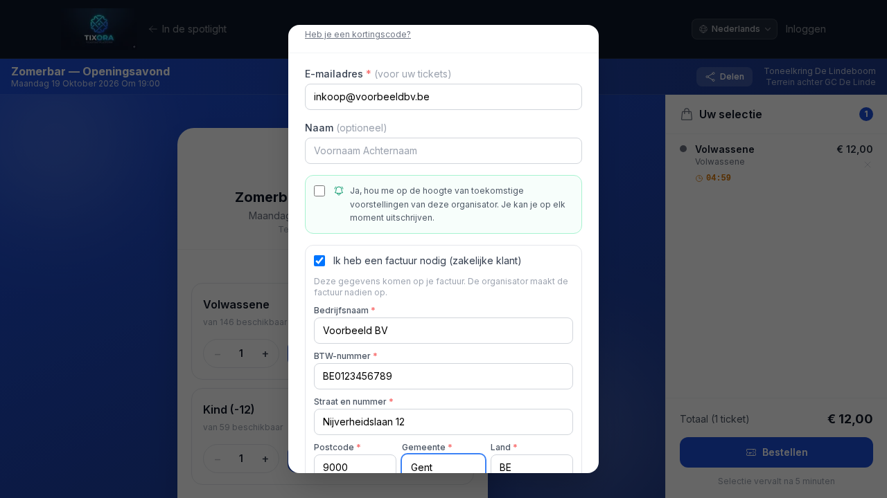 Facturatiegegevens in de checkout